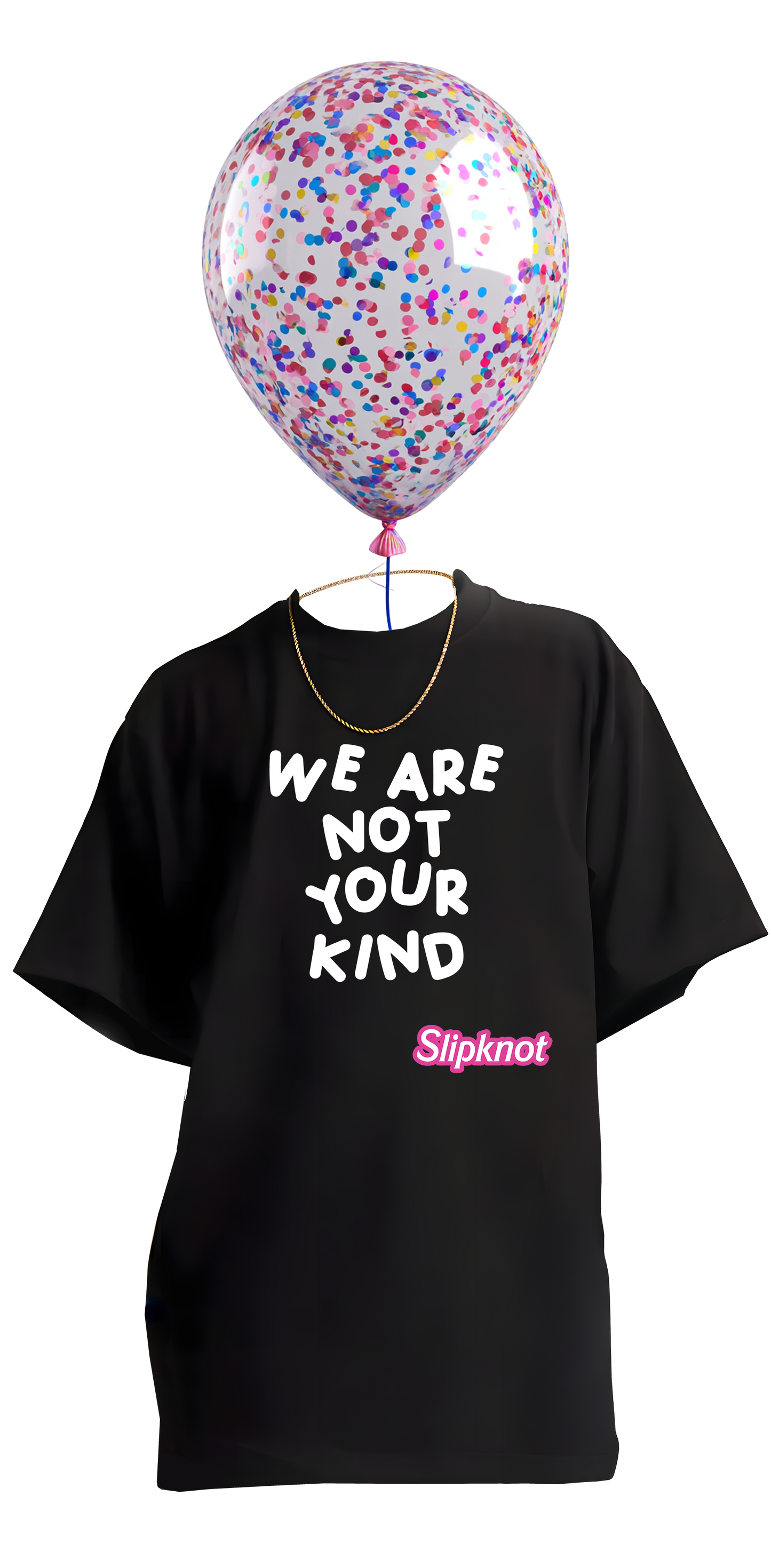 🎀 We Are Not Your Kind Tee – Slipknot but Make It Adorable (and Slightly Threatening)